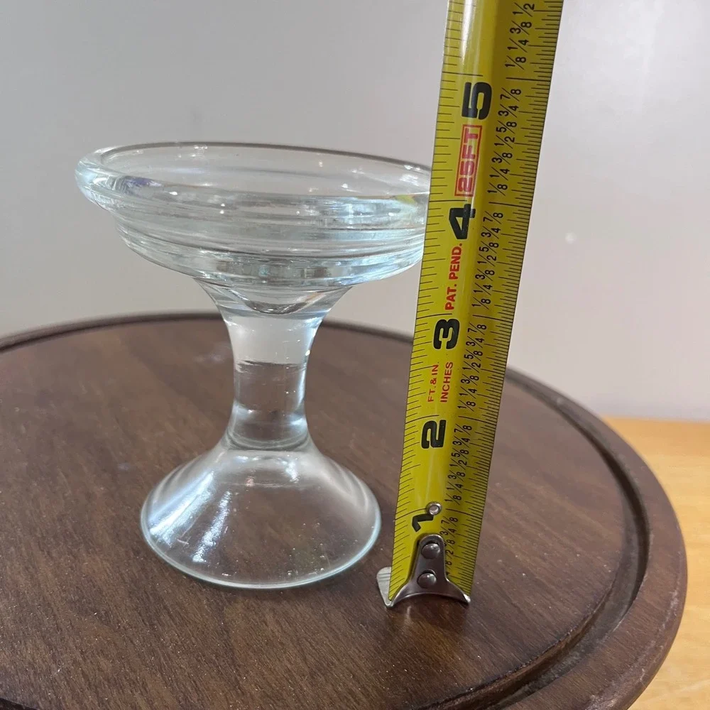 Vtg Westmoreland Clear Glass Fairy Light Base Replacement Pedestal Stand 4.5